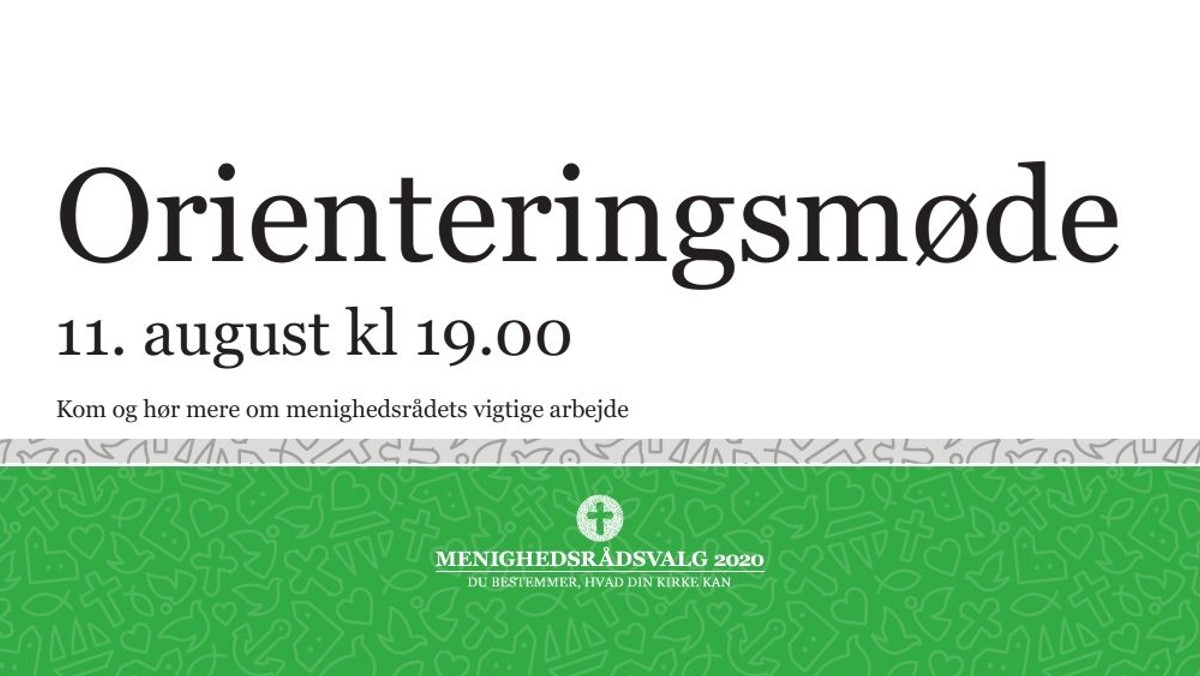 Orienteringsmøde om menighedsrådsvalg