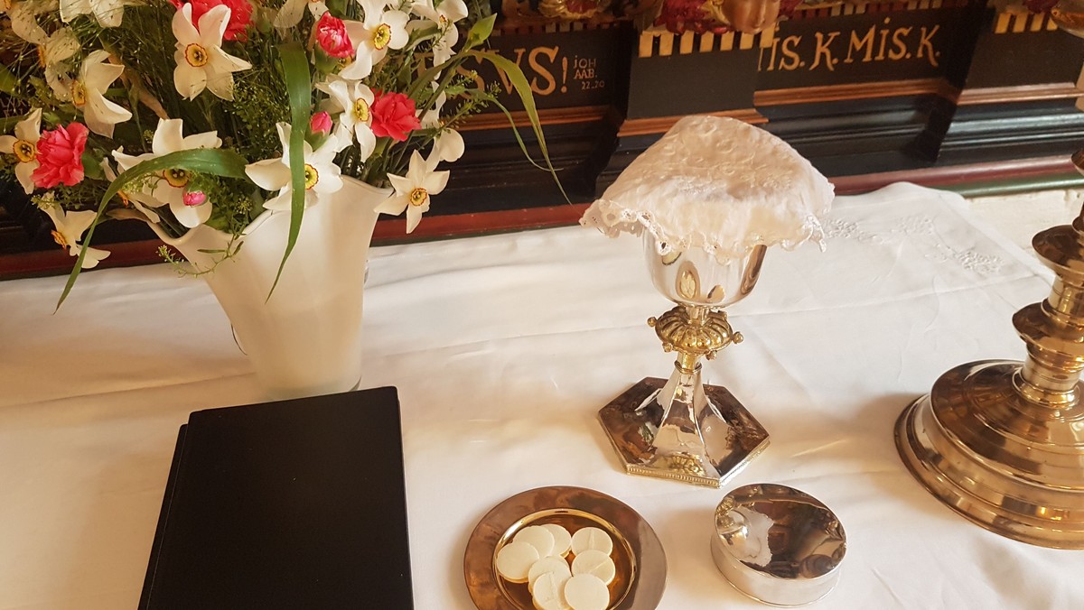 Gudstjeneste i Tune Kirke v. Claus Oldenburg