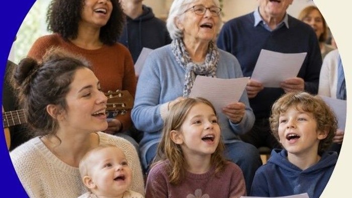 Menschen singen gemeinsam