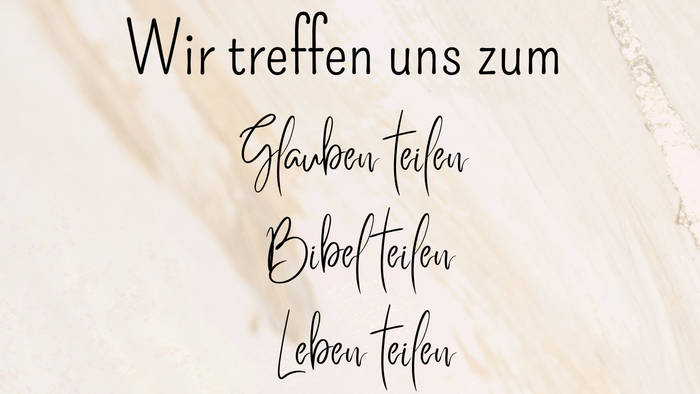 Einladungsplakat für eine Glaubensgemeinschaftsveranstaltung am 3. August 2026 mit Themen rund um die Bibel und Gemeinschaft.
