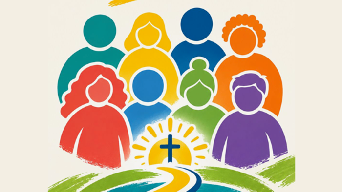 Gruppe von Menschen, die das Team Emmaus bilden