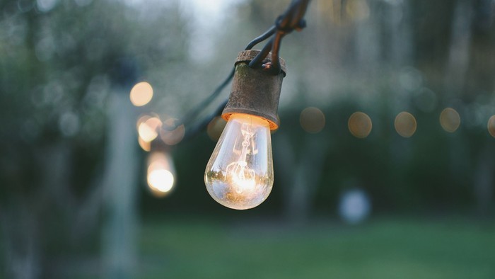 Leuchtende Lichterkette