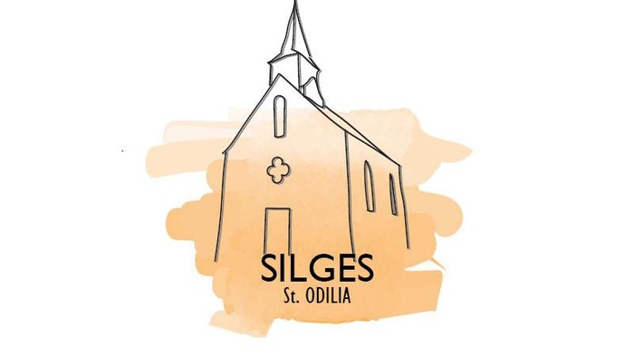 Das Bild zeigt eine Kirche mit dem Text 