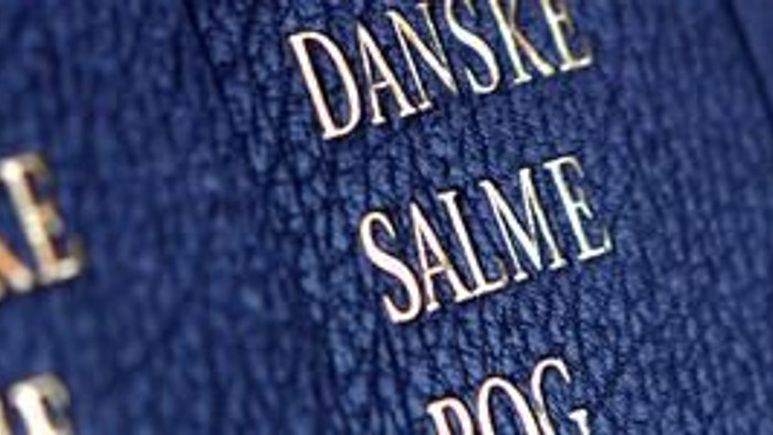 Danske salmebog med guldtrykksord