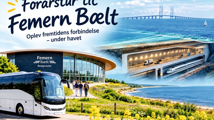 Mockup af Femern Bælt byggeriet og den forventede bro og tunnel