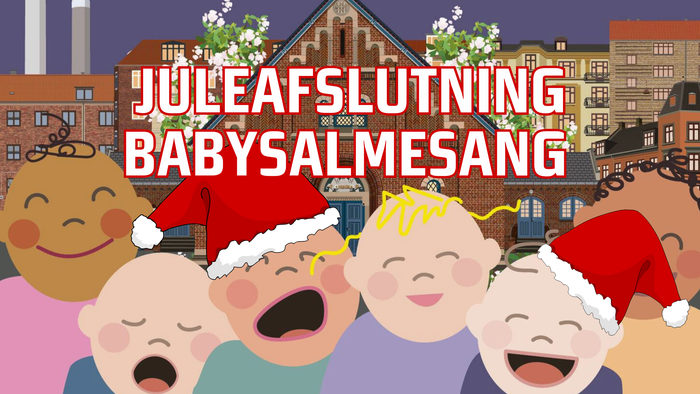 En glade julestemning med børn i julehuer