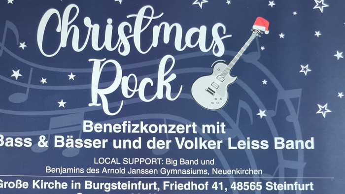 **Weihnachts-Rock-Benefizkonzert mit Bass & Bässer und der Volker Leiss Band, 29. November 2025**