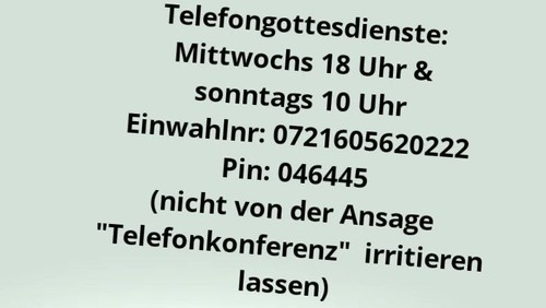 Andacht am Telefon