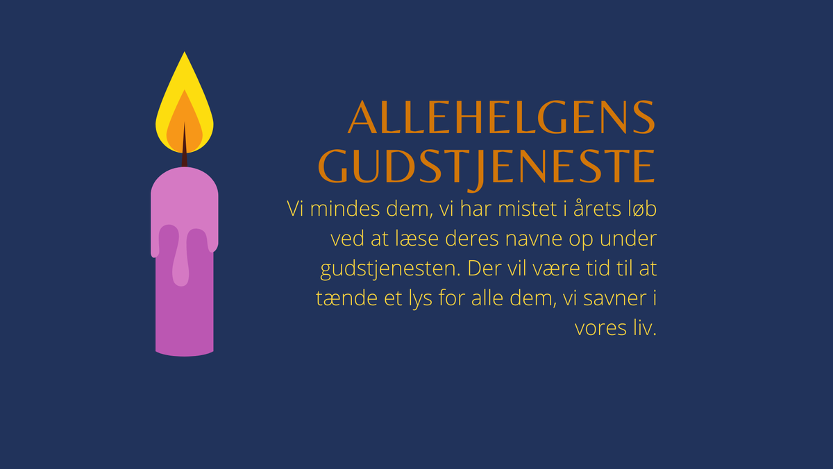 Allehelgensgudstjeneste v/ alle tre præster - Sydhavns Kantori medvirker