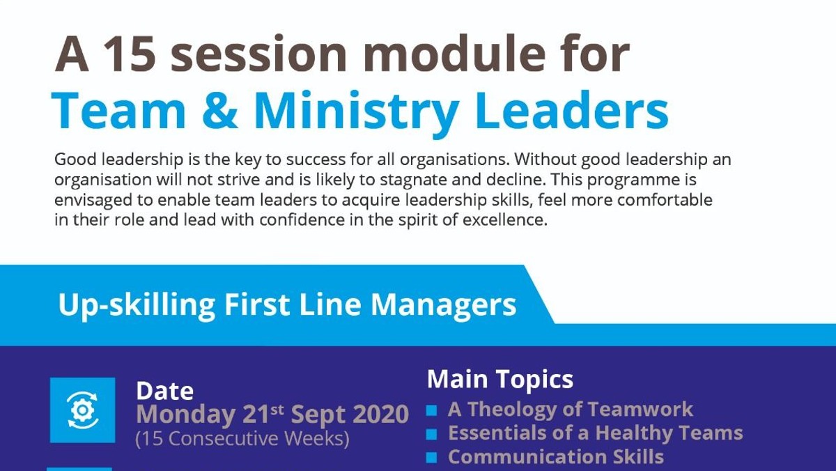 ITCC Course For Team & Ministry Leaders (15 Consecutive Weeks)