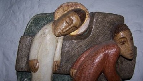 "Jesus fällt zum dritten Mal unter dem Kreuz." Musikalische Passionsandacht zu einem Kreuzweg-Bild von Sieger Köder in der Paul-Gerhardt-Kirche