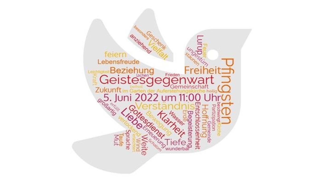 Pfingsten unter freiem Himmel feiern im Garten der Auferstehungskirche