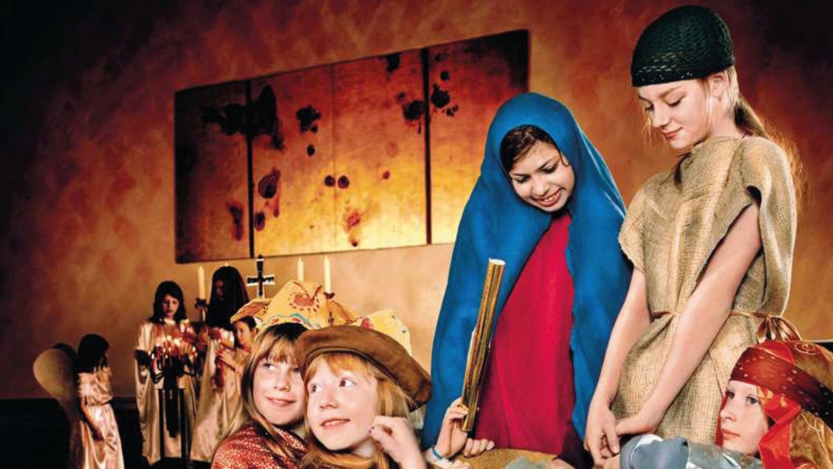 Weihnachtsmusical-Film. Alle 30 Minuten auf der Leinwand in der Offenen Kirche