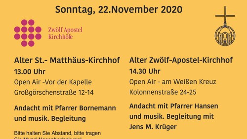 Alter Zwölf-Apostel-Kirchhof - Andacht zum Ewigkeitssonntag
