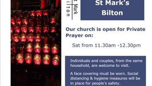 Church Open for Private Prayer only