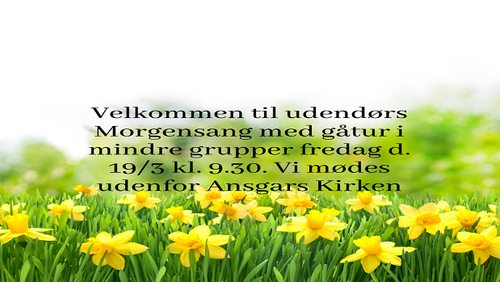 Morgensang - udendørs gåtur i mindre grupper med mulighed for refleksion