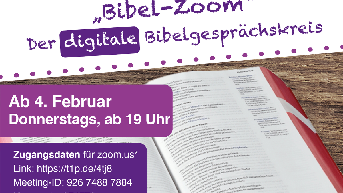 "Bibel Zoom" - der digitale Bibelgesprächskreis