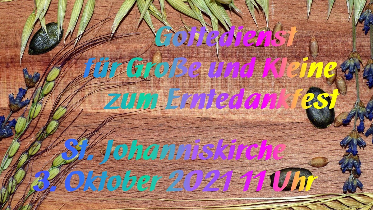 Familiengottesdienst zu Erntedank