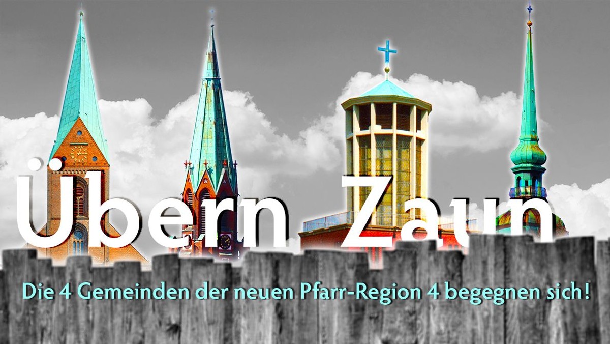 Übern Zaun vor der Lutherkirche