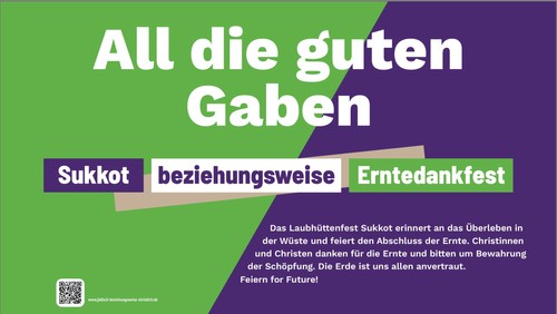 All die guten Gaben: Sukkot beziehungsweise Erntedankfest - mit Taufen in Lübars