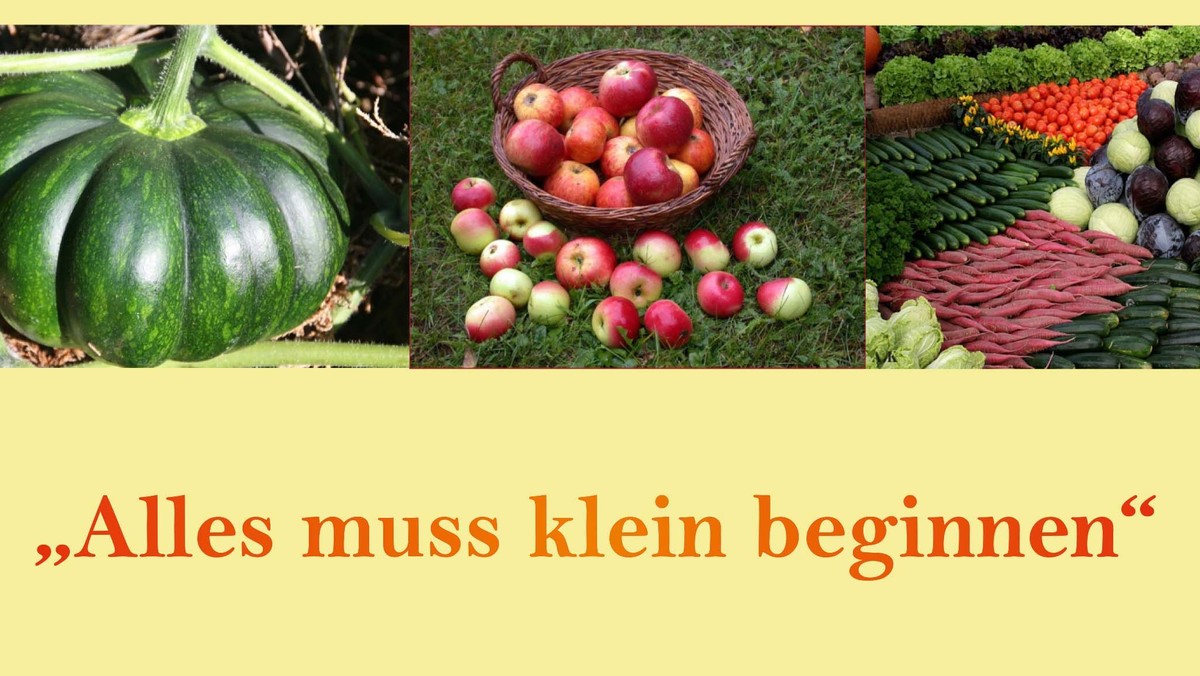 "Alles muss klein beginnen" - Familiengottesdienst zum Erntedankfest in der Dorfkirche Großziethen