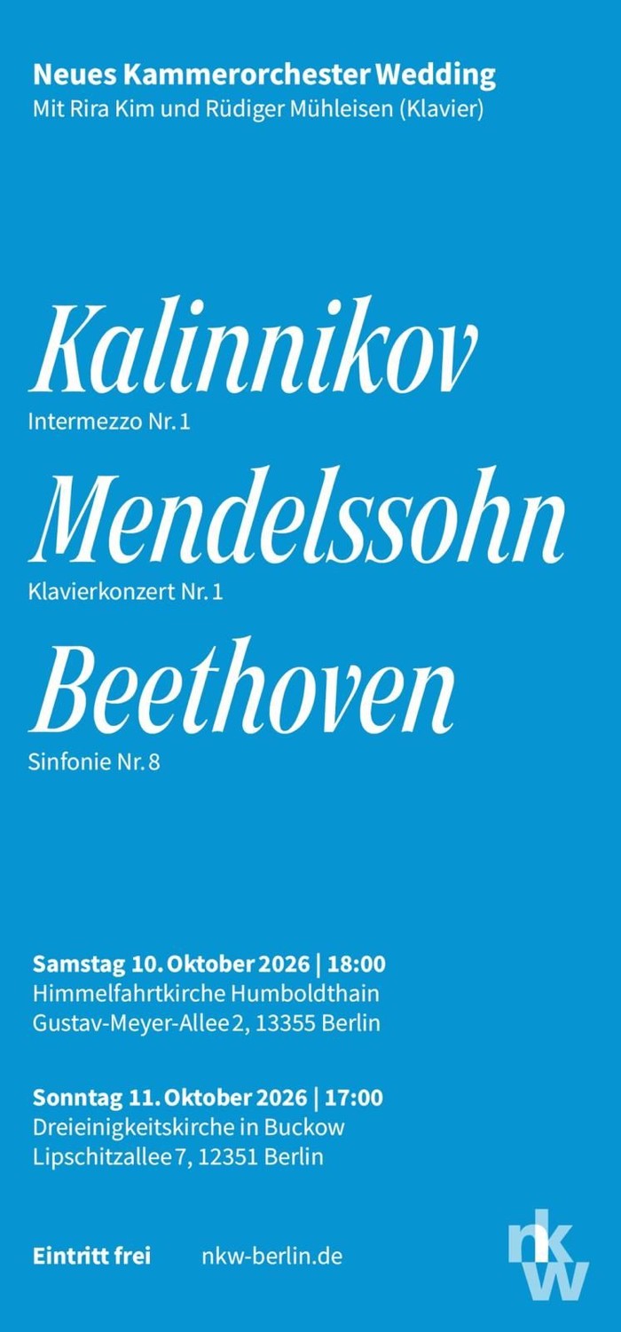 Flyer für Konzert NKW 10. Oktober 26