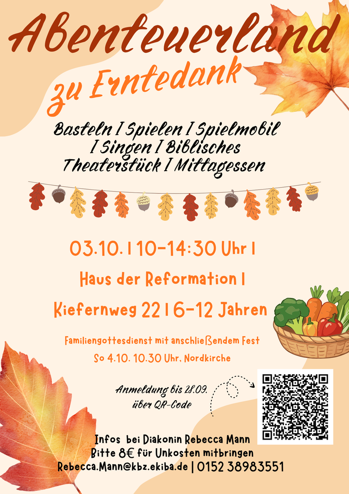 Einladung zum Abenteuerland am 03.10.2026 im Haus der Reformation.