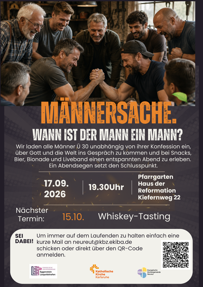 Flyer für den zweiten Abend von Männersache am 17.09.