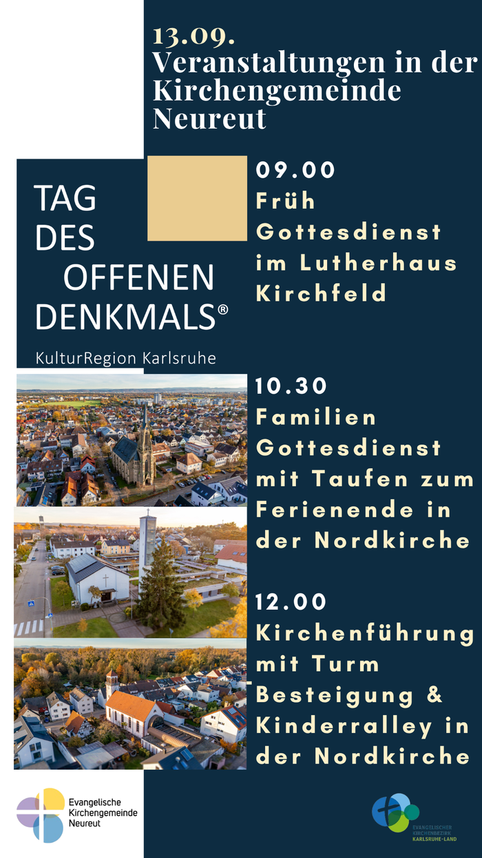3 Kirchenbilder Neureuts, Termine Tag des offenen Denkmal 2026