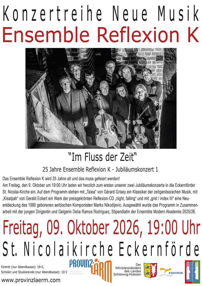 Plakat des Konzertes der Neuen Musik