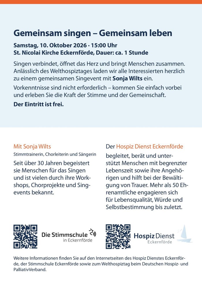 Infos zum Singevent am Welthospiztag