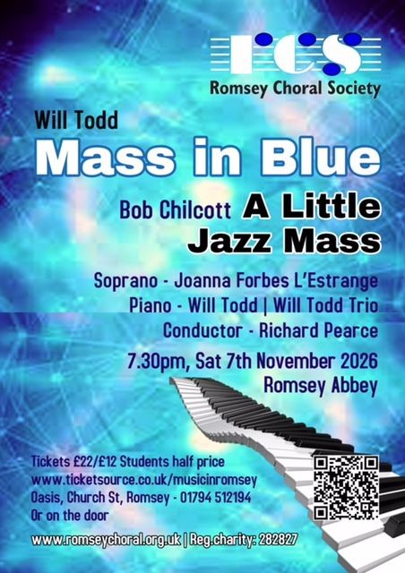 Mass in Blue concert poster