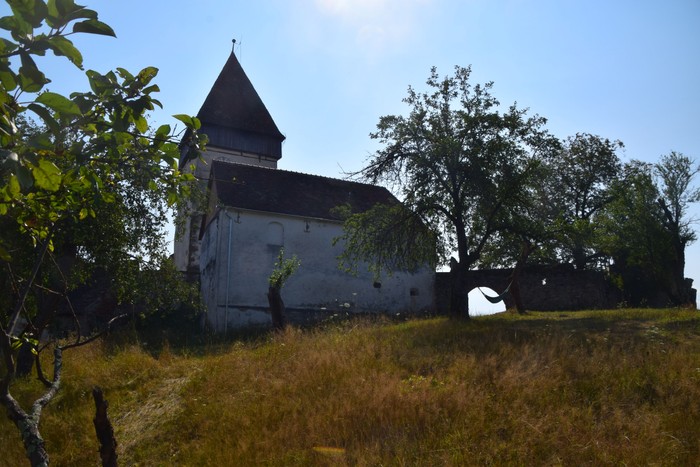 Blick auf die Kirchenburg Holzmengen