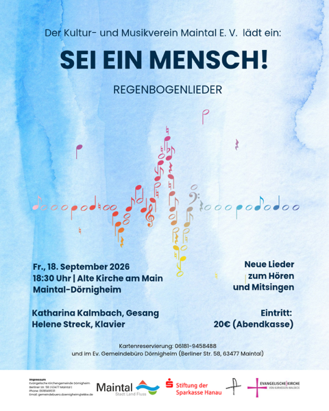 Plakat Regenbogenlieder