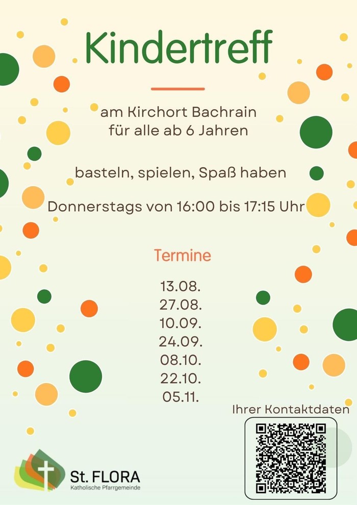 Termine Kindertreff am Bachrain 2026