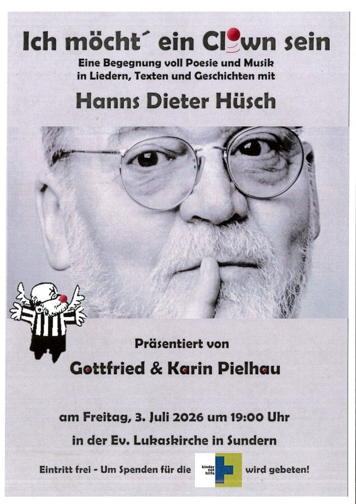 Plakat zum Hüsch-Abend in Sundern Plakat zum Hüsch-Abend in Sundern