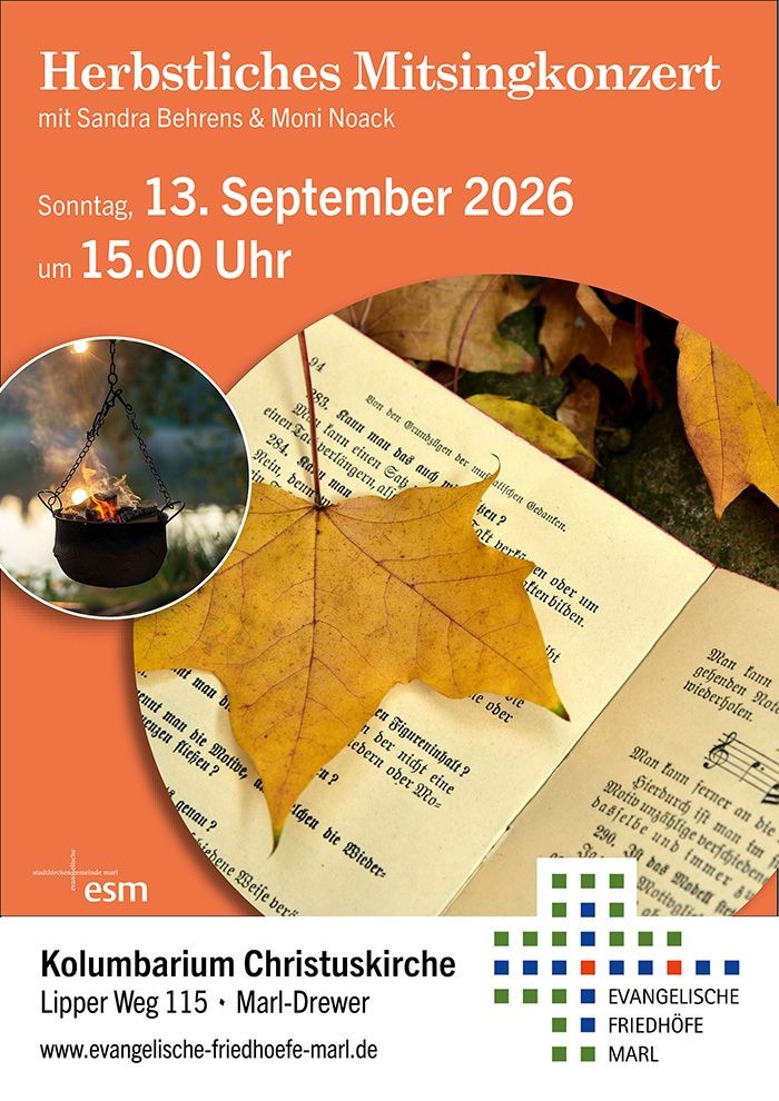 12. September 17.00 - 20.30 Uhr Zusammenkommen, kochen und essen am Lagerfeuer vor der Johanneskappelle! Gulasch, Feuerkartoffeln, Stockbrot, Marshmallows, alles vom Lagerfeuer! Wir laden alle ein zum gemütlichen Reden, miteinander Essen (ab 18.00 Uhr)