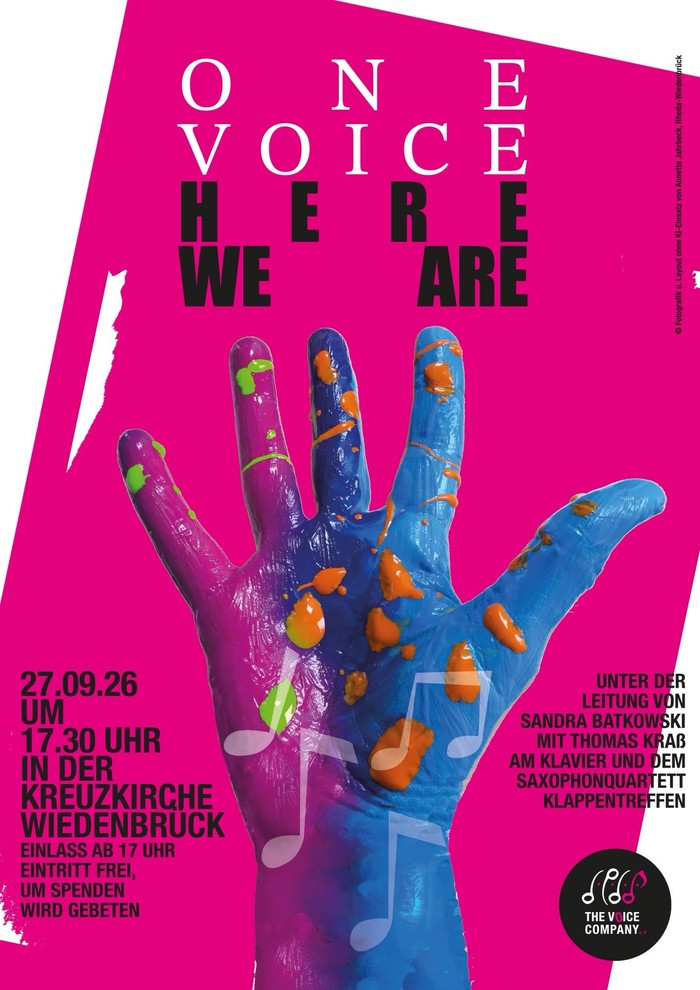 Konzertplakat von OneVoice - Here we are