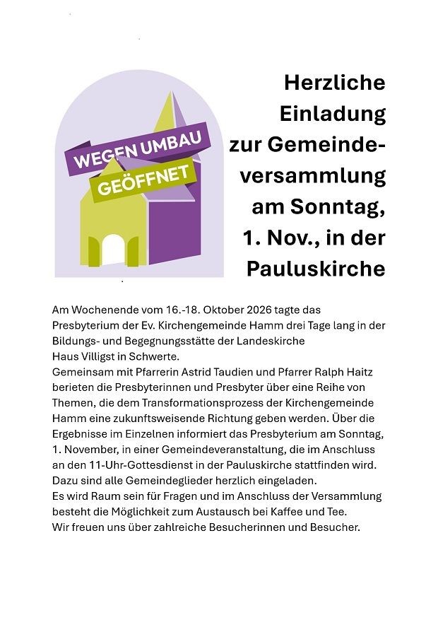 Gemeindeversammlung 2026