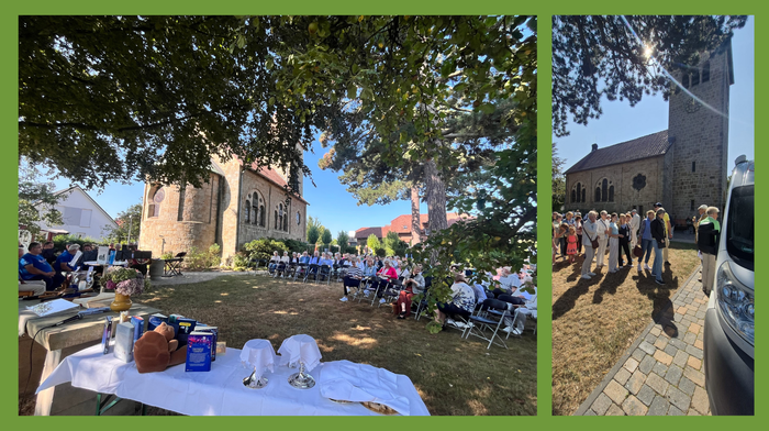 Eine Kollage mit Fotos aus dem Gottesdienst
