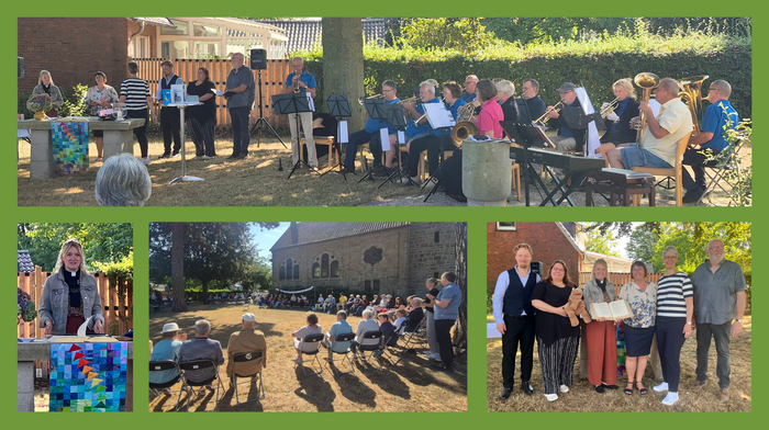Eine Kollage mit Fotos aus dem Gottesdienst