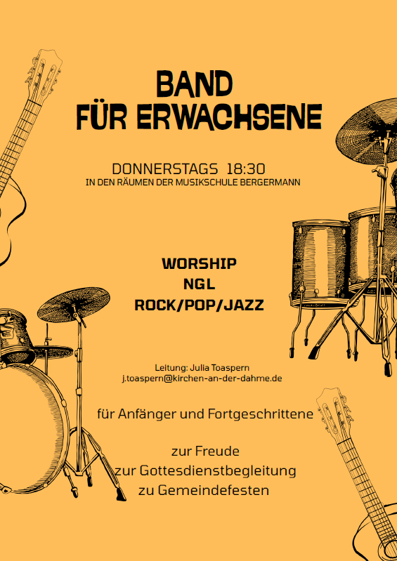 Plakat - Band für Erwachsene