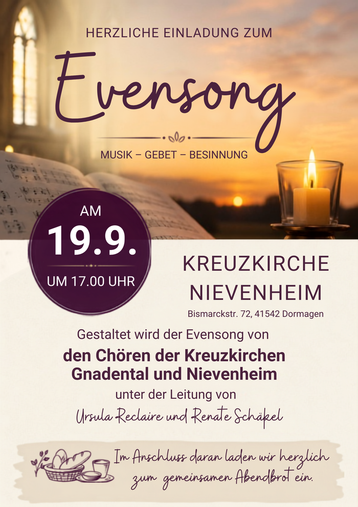 Evensong am 19.09.2026 um 17 Uhr