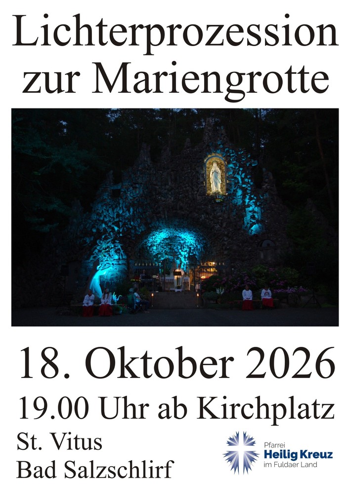beleuchtete Mariengrotte Bad Salzschlirf