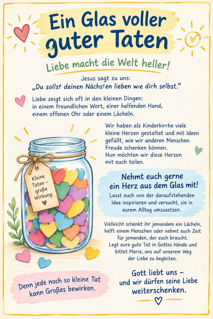 Illustration Glas voller Herzen