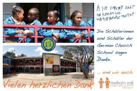 Viele herzlichen Dank für die Unterstützung der Schule der German Church School sagen Danke.