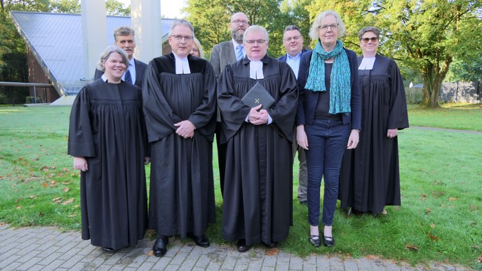 Gruppenfoto zur Einführung von Volker Gravemeier als Assessor.