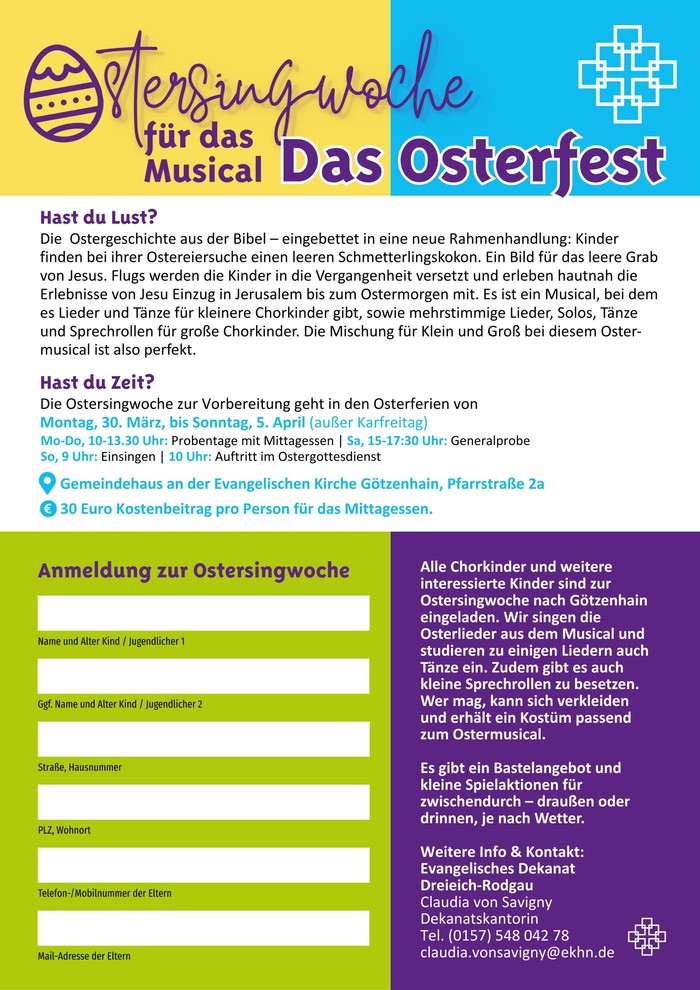 Flyer Ostersingwoche
