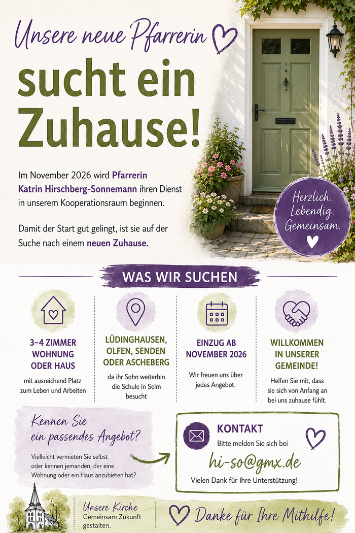 Wohnungssuche Pfarrerin
