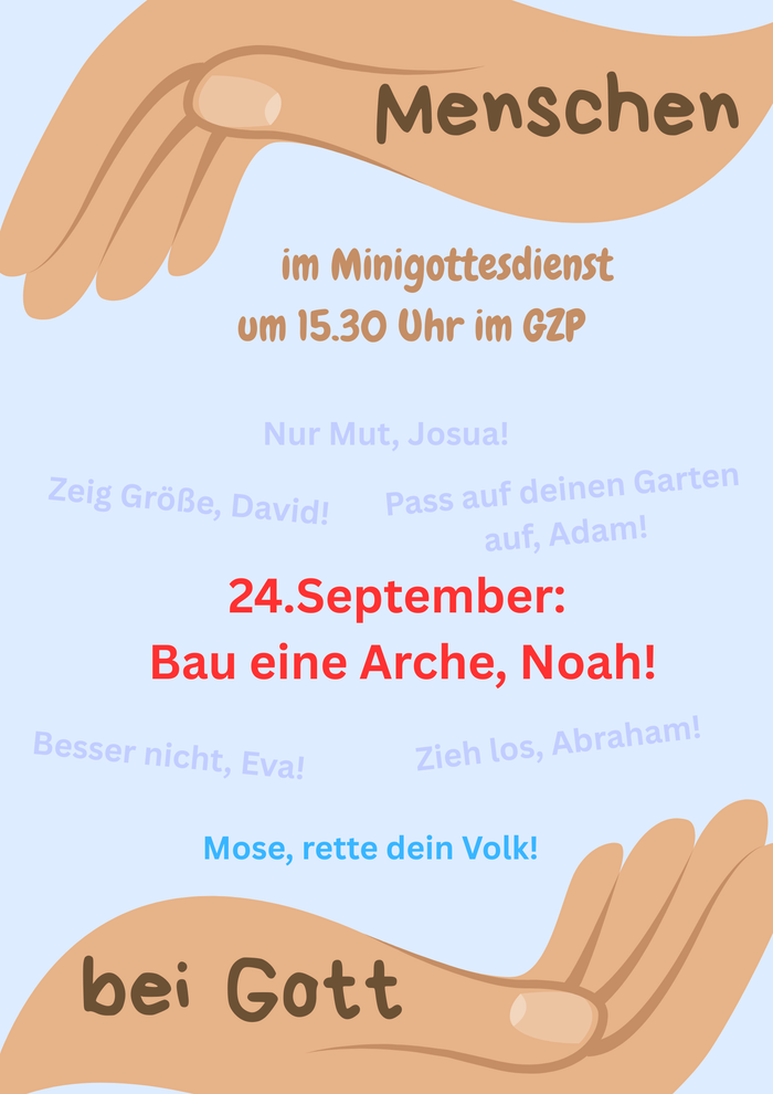 24. September 2026 Bau eine Arche, Noah.
